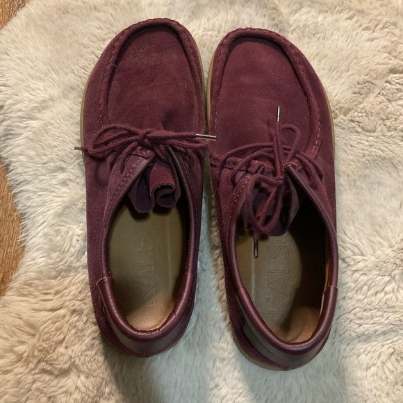 Kalso Earth Shoes Men's size 11.5 Darby Suede Negative Heel Burgundy Sneaker Lac - Picture 8 of 9